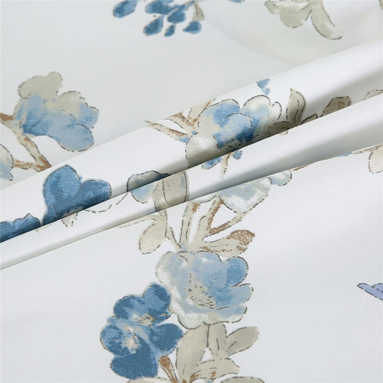 Flowers and Birds Print Pillow Covers Bed Pillowcases Envelope Closure End Pillow Encasement (Standard,Color-14)