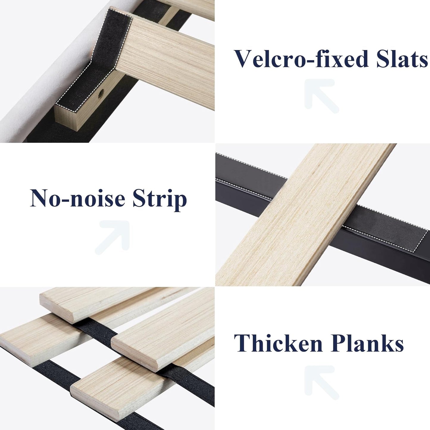 Full Bed Frame/Velvet Upholstered Bed Frame with Vertical Channel Tufted Headboard/Strong Wooden Slats/Platform Bed Frame/Mattress Foundation/Box Spring Optional/Easy Assembly/White