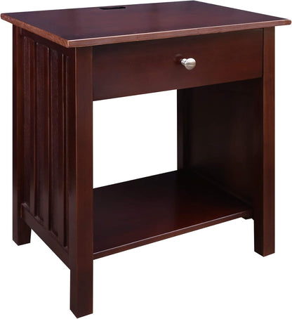 Vanderbilt Nightstand with USB Port- Espresso