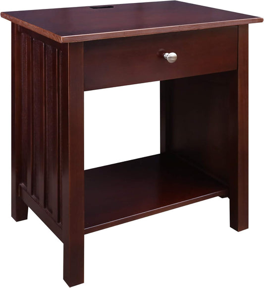 Vanderbilt Nightstand with USB Port- Espresso
