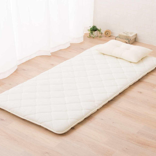 Japanese Futon Set, Twin, Made in Japan, (Comforter, Floor Mattress, Pillow, and Gray-Covers), CLASSE, Foldable Sleeping Bed, Tatami Mat