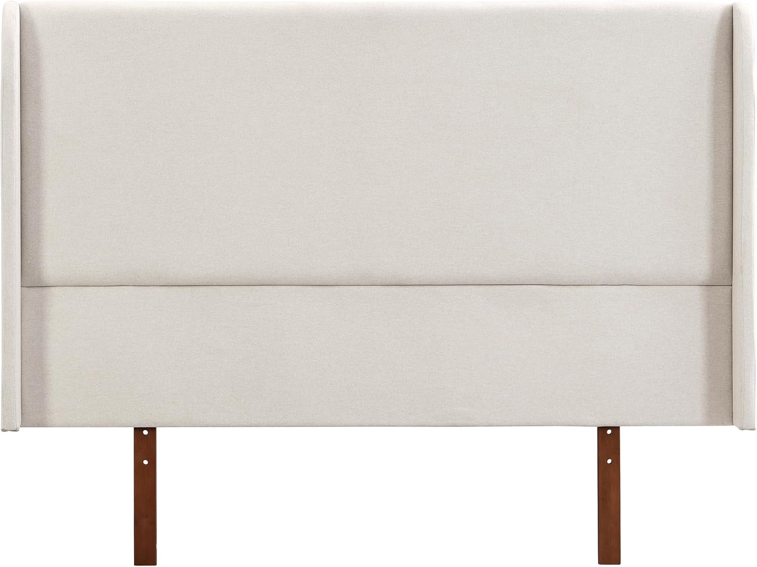 Ceyety King Size Wingback High Headboard, Upholstered Linen Fabric Headboard, Bamboo Wood, Easy Assembly, 48''H, Tan