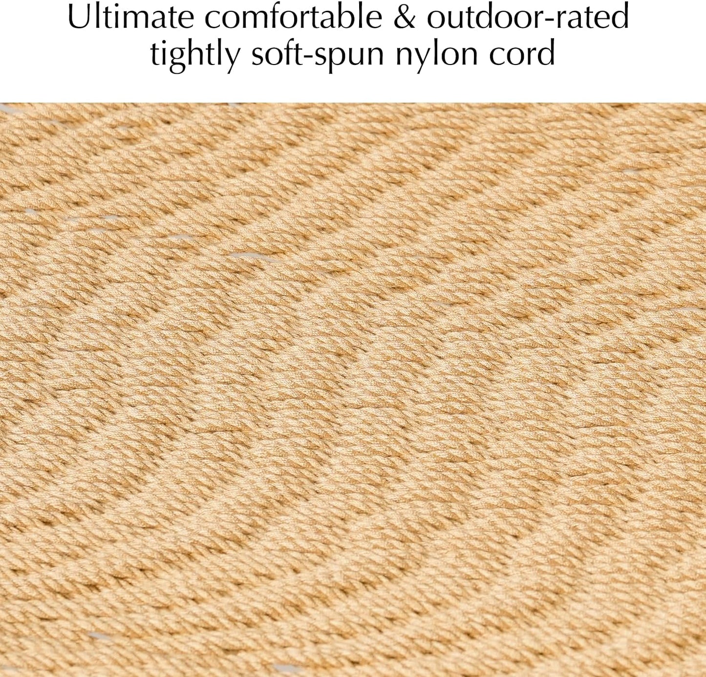 2 Person Caribbean Rope Hammocks for Outside, 12Ft Handwoven Polyester Double Hammock with Spreader Bar for Outdoor Indoor, Max 600 Lbs Capacity (Tan)