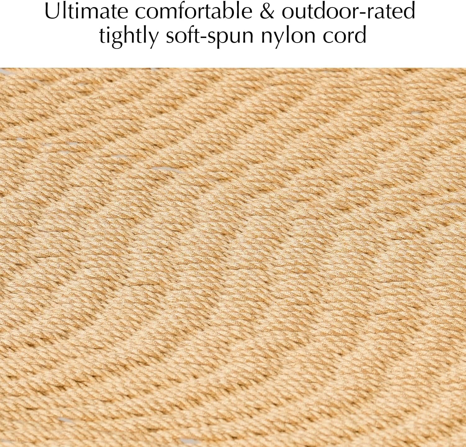 2 Person Caribbean Rope Hammocks for Outside, 12Ft Handwoven Polyester Double Hammock with Spreader Bar for Outdoor Indoor, Max 600 Lbs Capacity (Tan)
