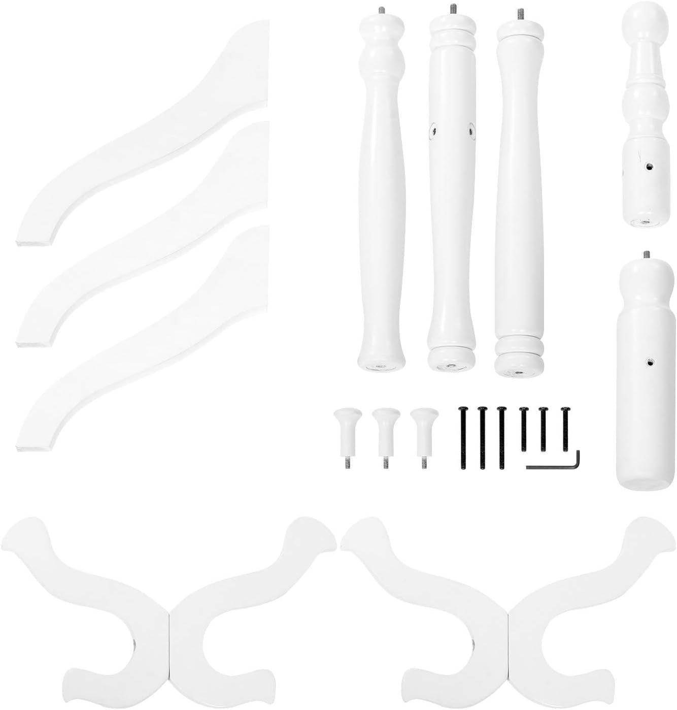 Coat Stand, Solid Wood Freestanding Coat Rack with 11 Hooks, Hall Tree for Bags, Purses, Hats, for Entryway, Hallway, Rubberwood, White URCR005W02