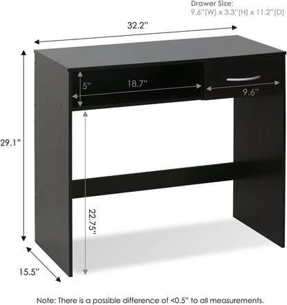 JAYA Computer Study Desk with Drawer, Brown