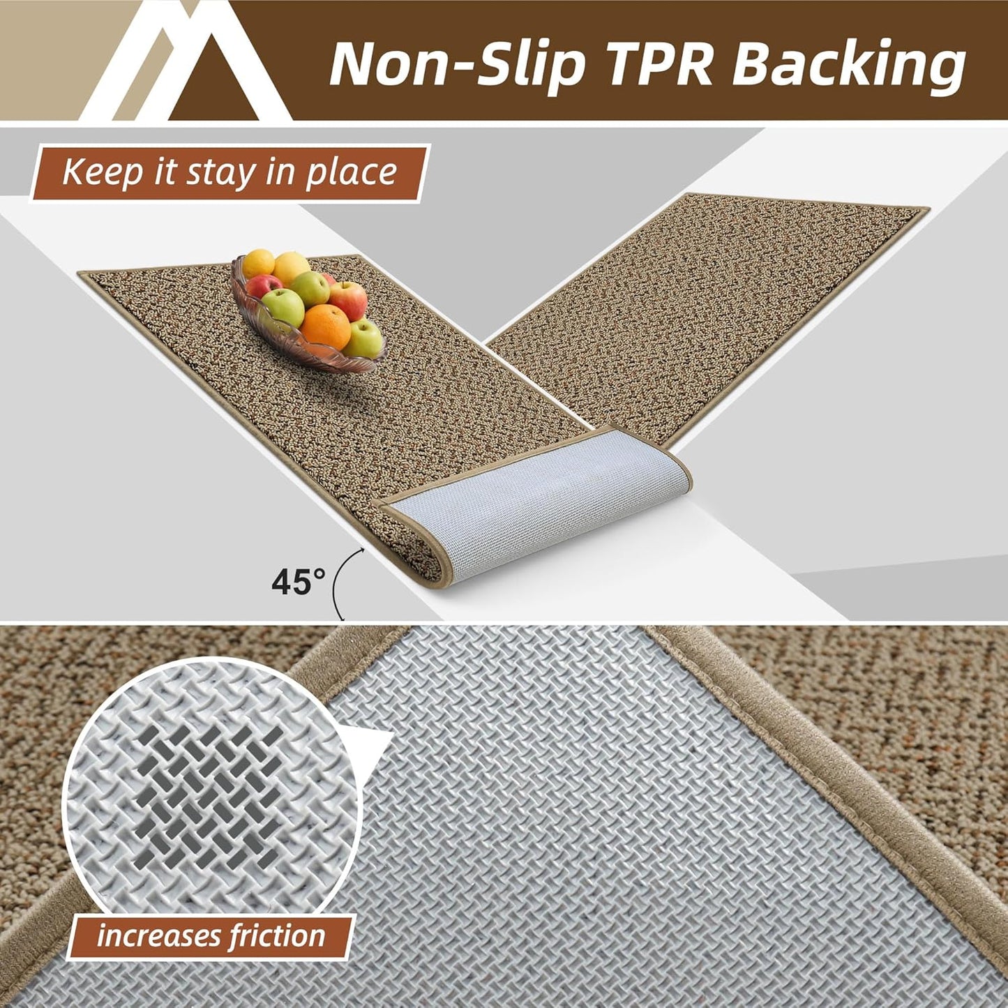 -Door-Mat 20" X 32" Non Slip Absorbent Entryway Rugs Dirt Trapper Doormats Washable Entrance Mats Low Pile Welcome Floor Mat for Front Back Door and Entry Mats,Taupe