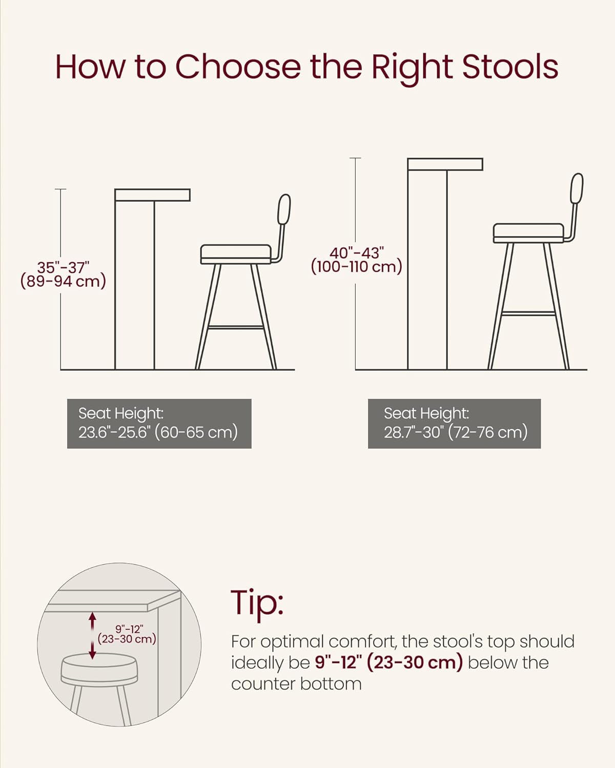 Bar Stools Set of 2, Bar Height Stools with Rattan Back and Metal Legs, 25.1-Inch Tall Counter Chairs, Modern Leather Upholstered Barstools for Kitchen Island Dining Room, Caramel Brown