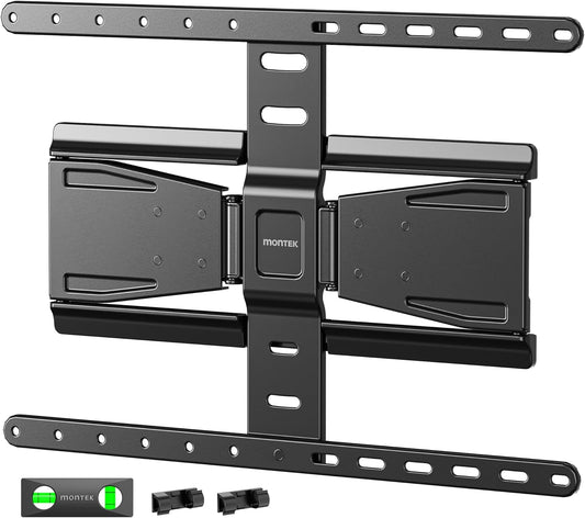 0.77" Ultra Slim TV Wall Mount for 43-90 Inch Tvs, Swivel & Tilt & Leveling & Extension Wall Mount TV Bracket with Articulating Dual Arms, Low Profile Full Motion Tv Mount, 4X Weight Tested
