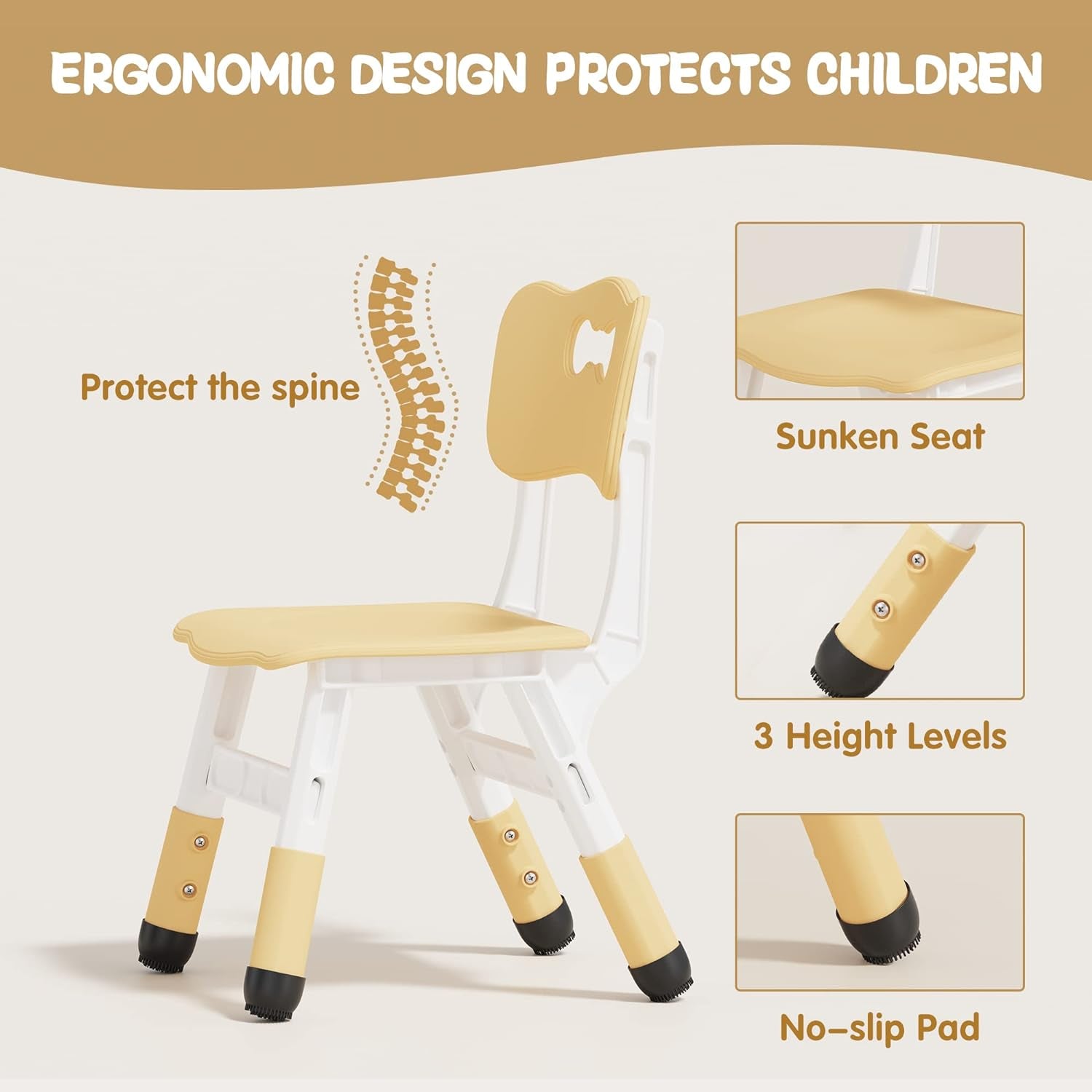 Kids Table and 2 Chairs Set, Height Adjustable Toddler Desk and Chair Set, Graffiti Desktop, Classroom/Daycare/Home, Children Multi-Activity Table for Ages 2-8