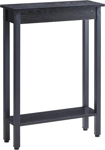 Small Console Table with Shelf Little Narrow Entryway Table Skinny Thin High Tall Display Stand for Entry Hall Hallway, Foyer, as Eextension for Long behind Couch Sofa Table / Kitchen Countertop
