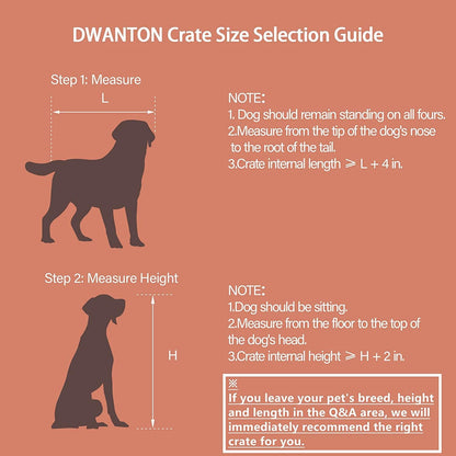 Dog Crate Furniture with Cushion, Wooden Kennel Table with Double Doors, Indoor Dog House, Large Size, 38.5" L, Dark Gray