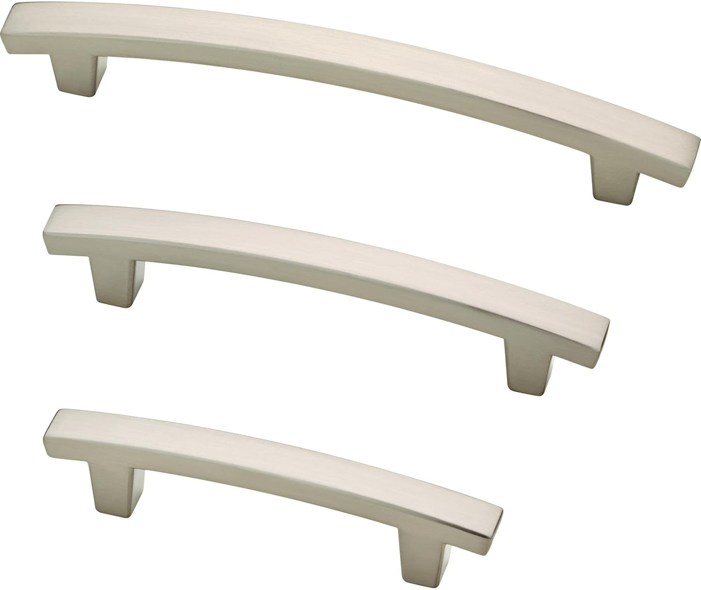 (10-Pack) – Brushed Nickel Cabinet Handles, 3 Inch Hole Center, Pulls for Drawers, Kitchen Cabinet Door, Dressers | Pierce