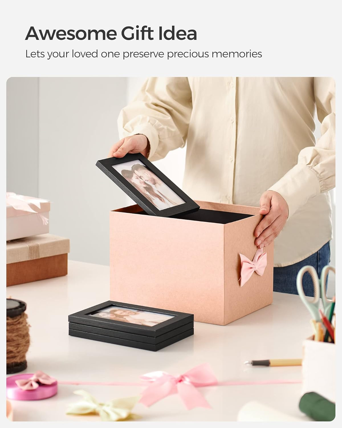 4X6 Collage Picture Frames, 12-Pack Photo Collage Frame for Wall Decor, Glass Front, Assembly Required, Ink Black URPF22BK