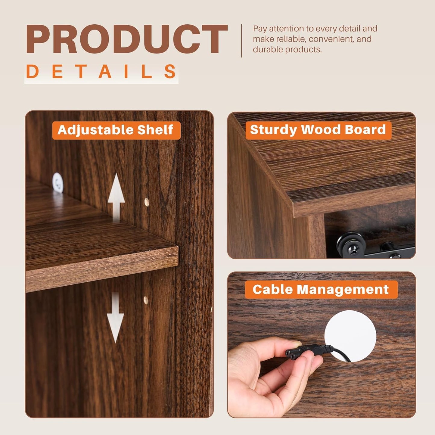 Farmhouse TV Stand 65 Inch for Living Room Bedroom Brown, Tall Entertainment Center with Storage Shelves, Media Console Cabinet with Wood Board, 300 LBS Capacity and Sliding Barn Door