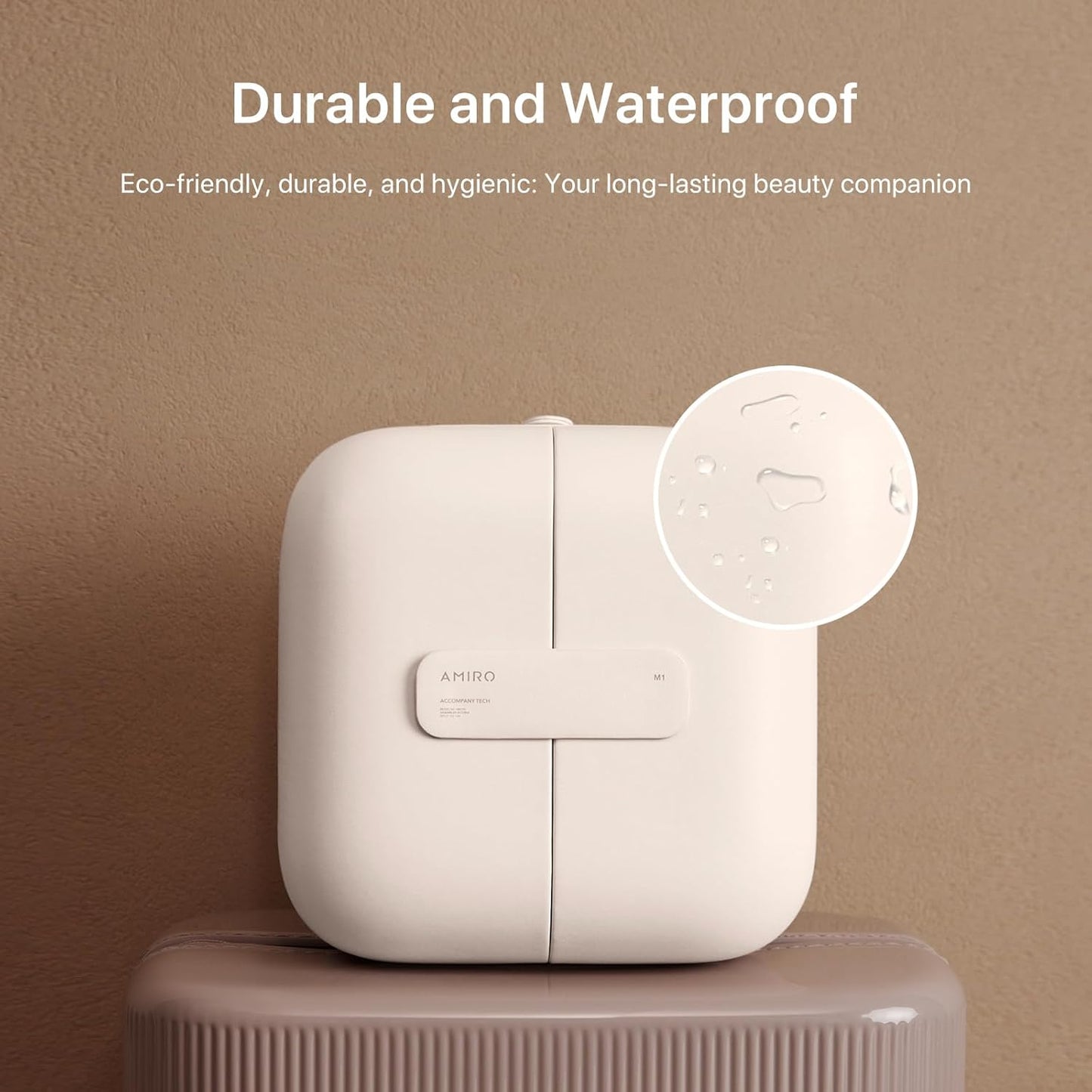 M2 Travel Makeup Bag with 5 Level Brightness & 3 Color LED Mirror, Portable Makeup Artist Organizer, White