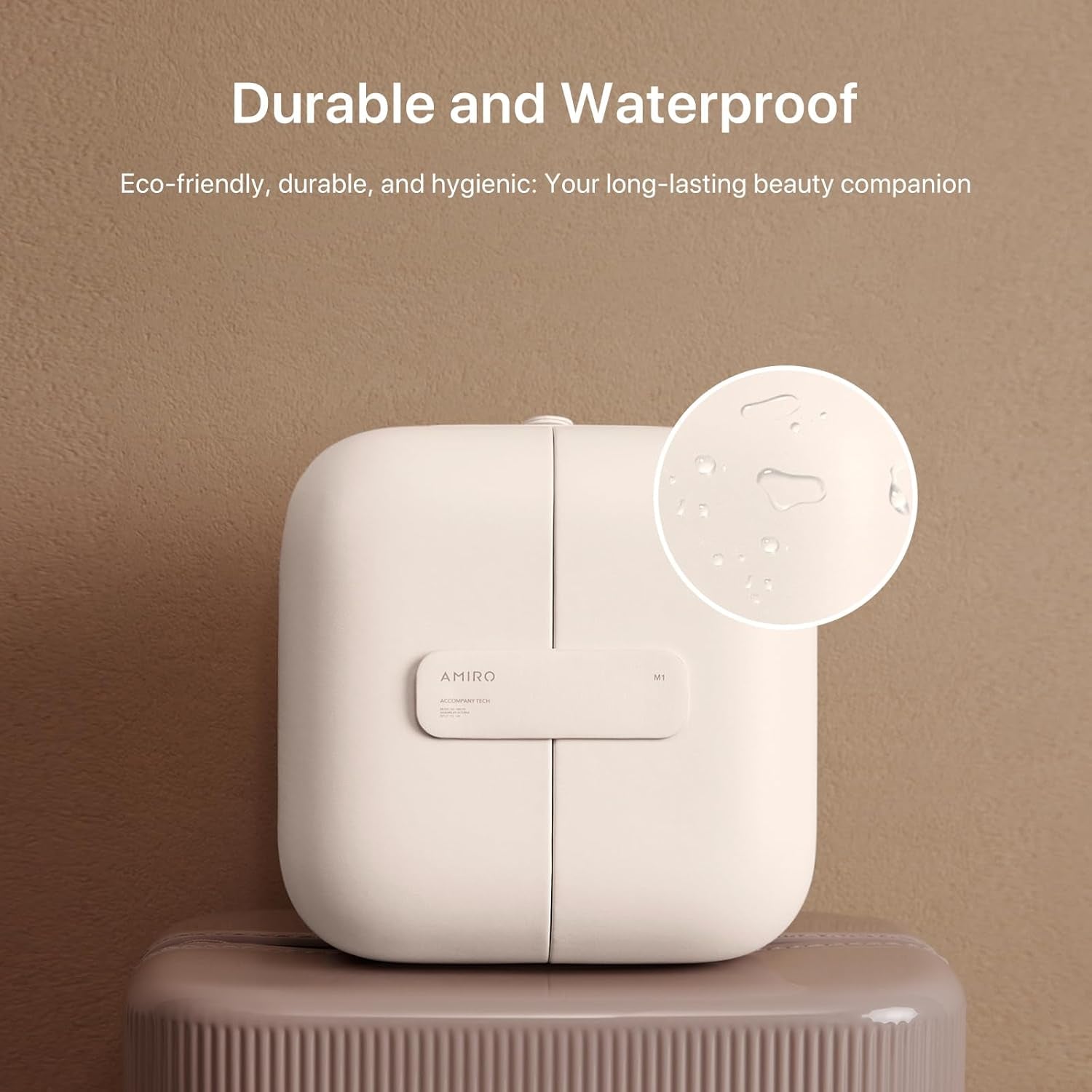 M2 Travel Makeup Bag with 5 Level Brightness & 3 Color LED Mirror, Portable Makeup Artist Organizer, White