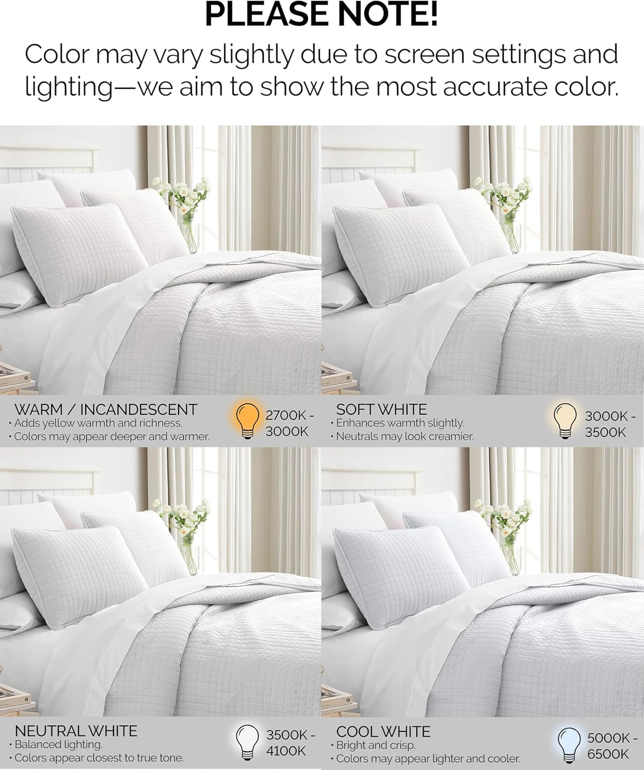 King Quilt Bedding Set with Shams, Coverlet Quilt King Size Bedspread, Luxury Bedding, Bed Spread for Kings/California Kings, Lightweight Quilted Coverlet, White Quilts