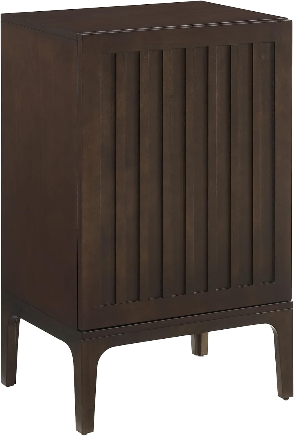 Asher Record Player Stand with Storage for Vinyl Records, Dark Brown