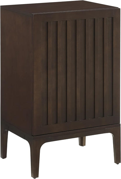 Asher Record Player Stand with Storage for Vinyl Records, Dark Brown