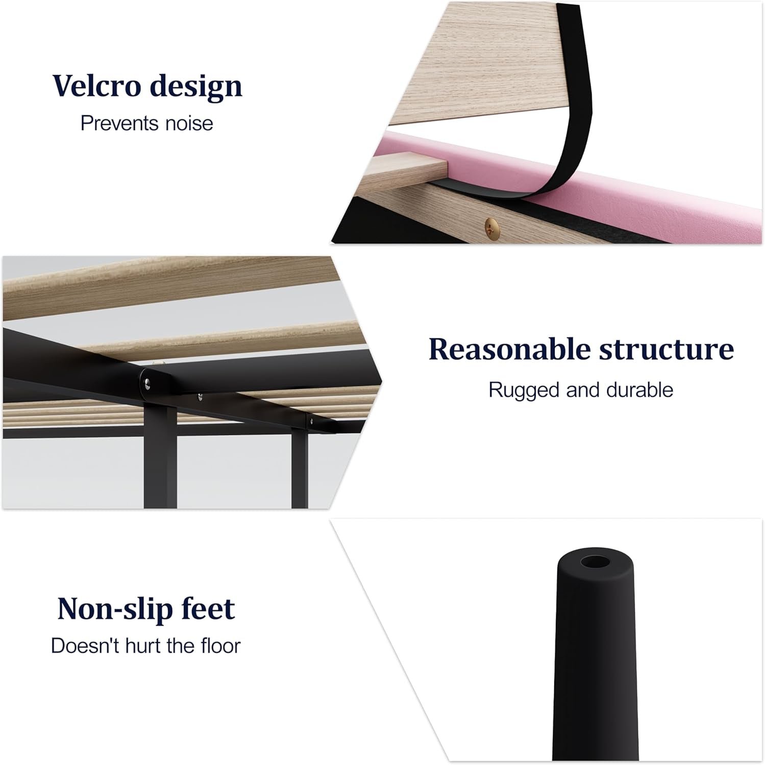 Full Size Upholstered Platform Bed, Full Size Frame with Tufted Button Headboard, Sturdy Frame Wooden Slats, No Innerspring Mattress Required, Noiseless, Easy to Assemble, Pink