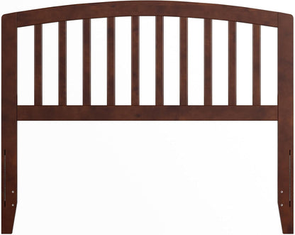 , Richmond Slatted Full Solid Wood Headboard, Walnut