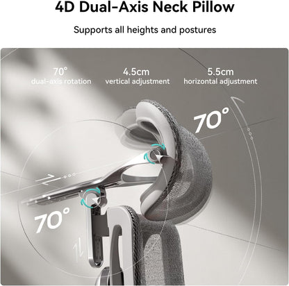 X7 Smart Ergonomic Chair, Office Chair, with Fully Automated Lumbar Tracking, 4D Adjustable Headrest, 720° Adjustable Armrests, Ventilated Seat Cushion, Swivel, Grey