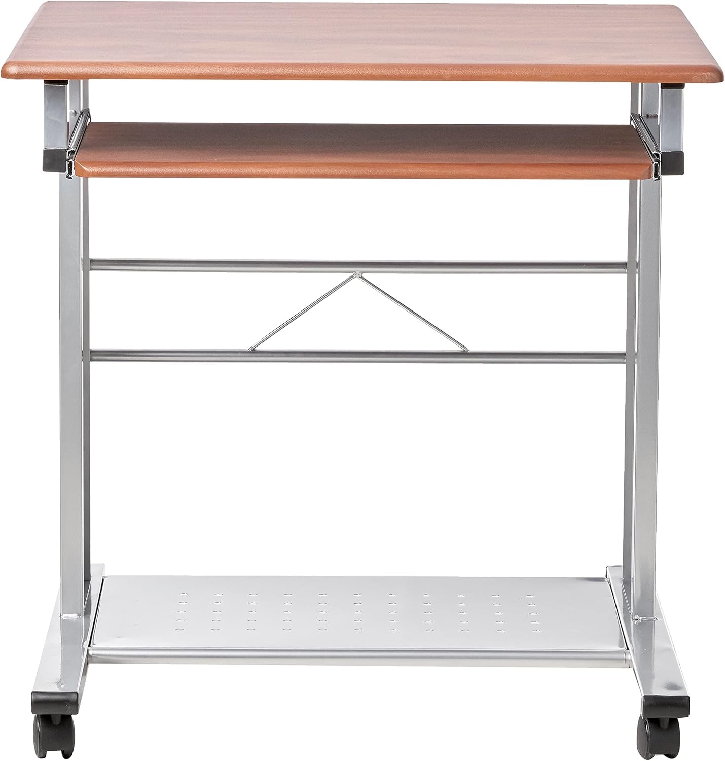 Safco SOHO Mobile Workstation, Medium Cherry and Metallic Gray
