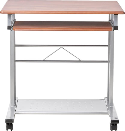 Safco SOHO Mobile Workstation, Medium Cherry and Metallic Gray