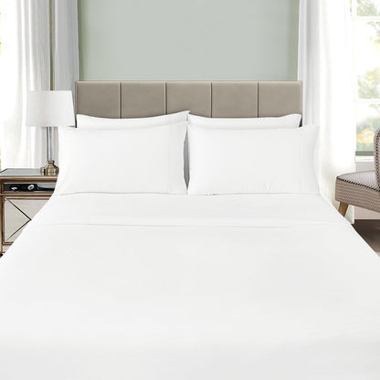 King Pillow Cases - 4 Pack - Envelope Closure - Soft Brushed Microfiber Fabric - Shrinkage and Fade Resistant Pillow Covers King Size 20 X 40 Inches (King, White)