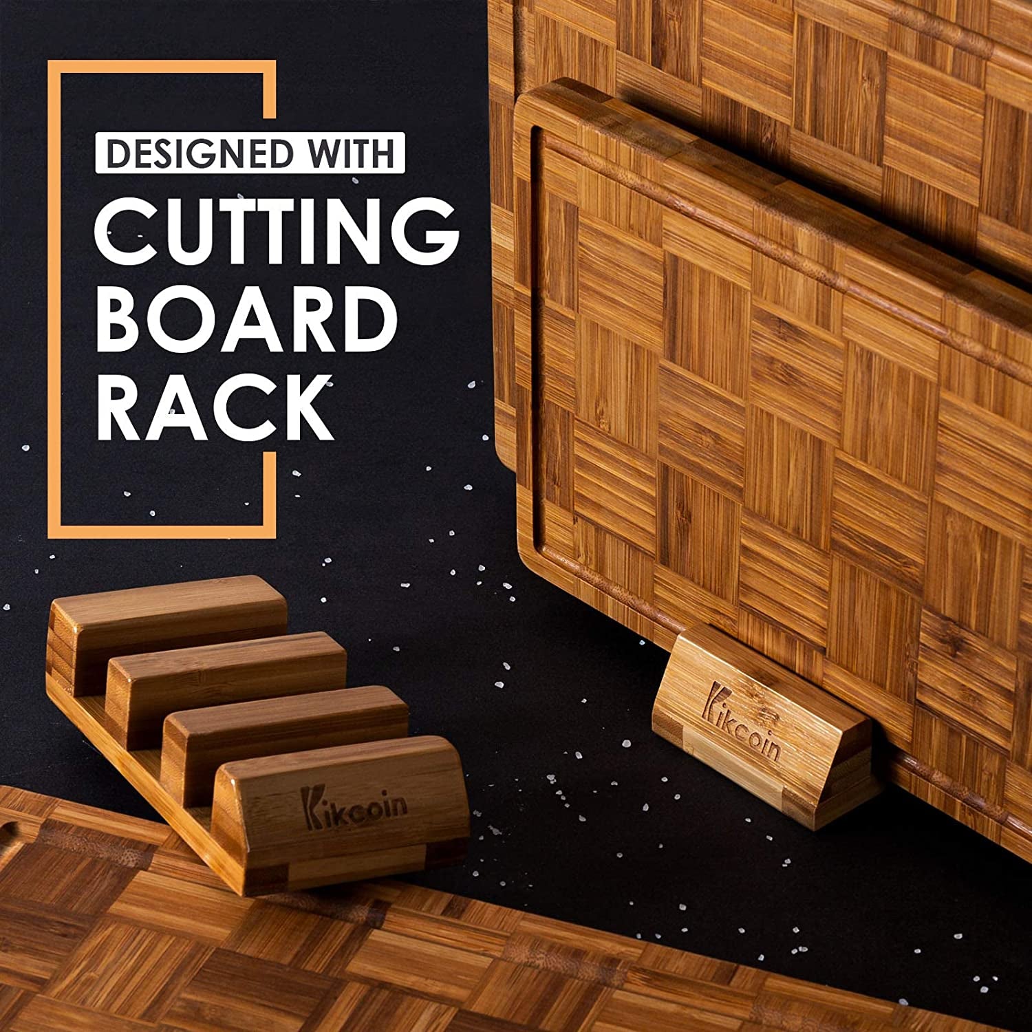 Extra Large Bamboo Cutting Boards, (Set of 3) Chopping Boards with Juice Groove Bamboo Wood Cutting Board Set Butcher Block for Kitchen, End Grain Serving Tray