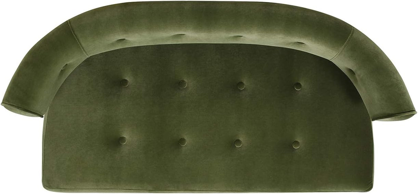 Jared Roll Arm Upholstered Tufted Entryway Bench with Back Settee