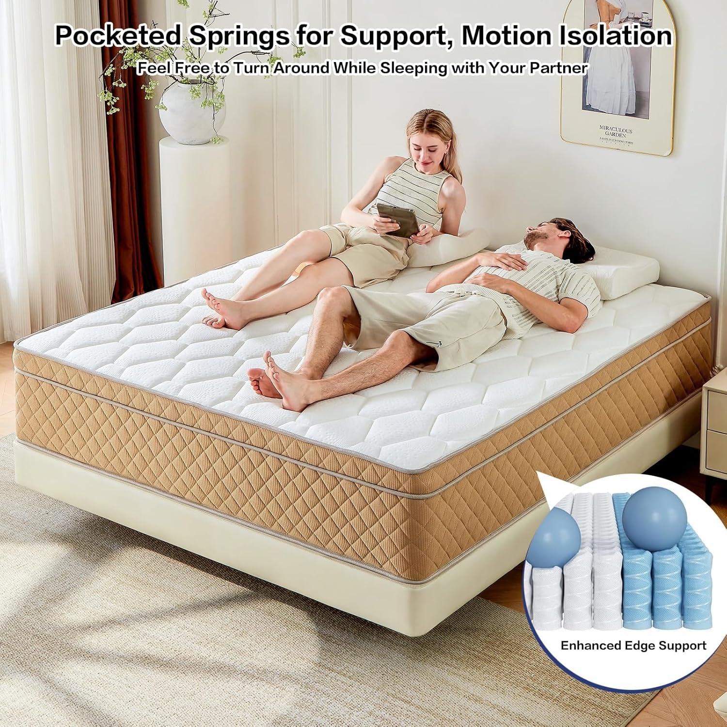 Queen Mattress, Memory Foam Medium Firm Mattress, Fiberglass Free, Certified Safe Foams & Fabric, Mattress in a Box (14 Inch, Queen (U.S. Standard))