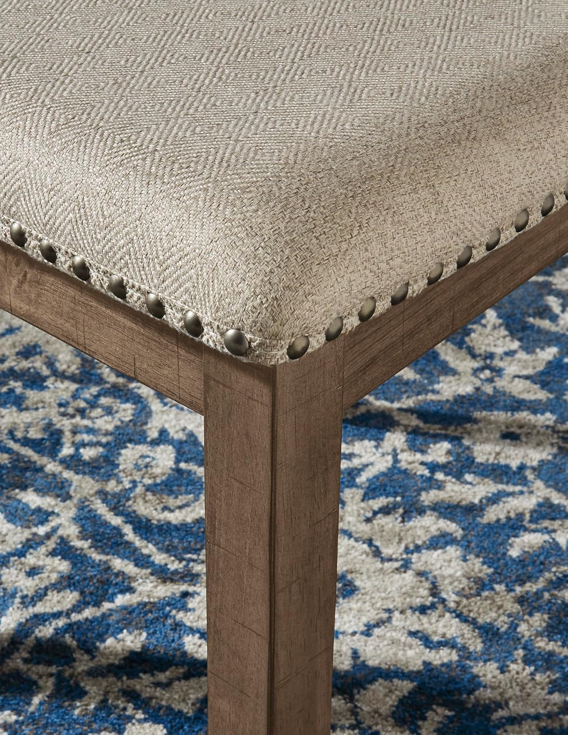 Moriville Modern Farmhouse 19" Upholstered Dining Room Chair, 2 Count, Brown