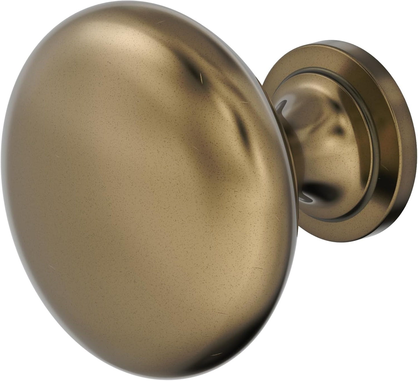 | Cabinet Knob | Burnished Brass | 1-1/4 Inch (32 Mm) Diameter | Edona | Drawer Knob | Cabinet Hardware (Pack of 1)