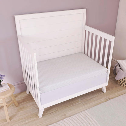 Holly 2-In-1 Mini Crib Mattress, Dual-Sided Infant & Toddler, Waterproof Cover, GREENGUARD Gold Certified, 38” X 24” X 3”, Fits Mini & Select Portable Cribs, Not for Playards