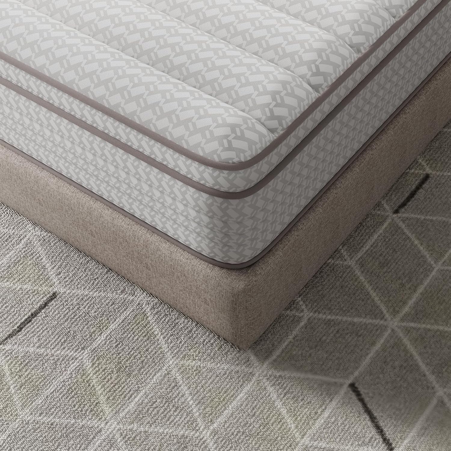 10 Inch Queen Size Mattress in a Box, Hypoallergenic & Back Pain Relief, Hybrid Queen Mattresses with Smarts Coils, Fiberglass Free Certipur-Us Certified Colchones No Box Spring Needed