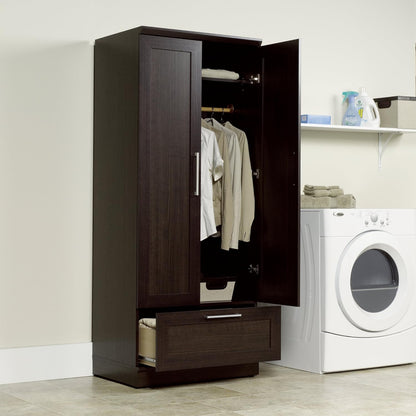Homeplus Wardrobe/Pantry Cabinets, L: 28.98" X W: 20.95" X H: 71.18", Dakota Oak