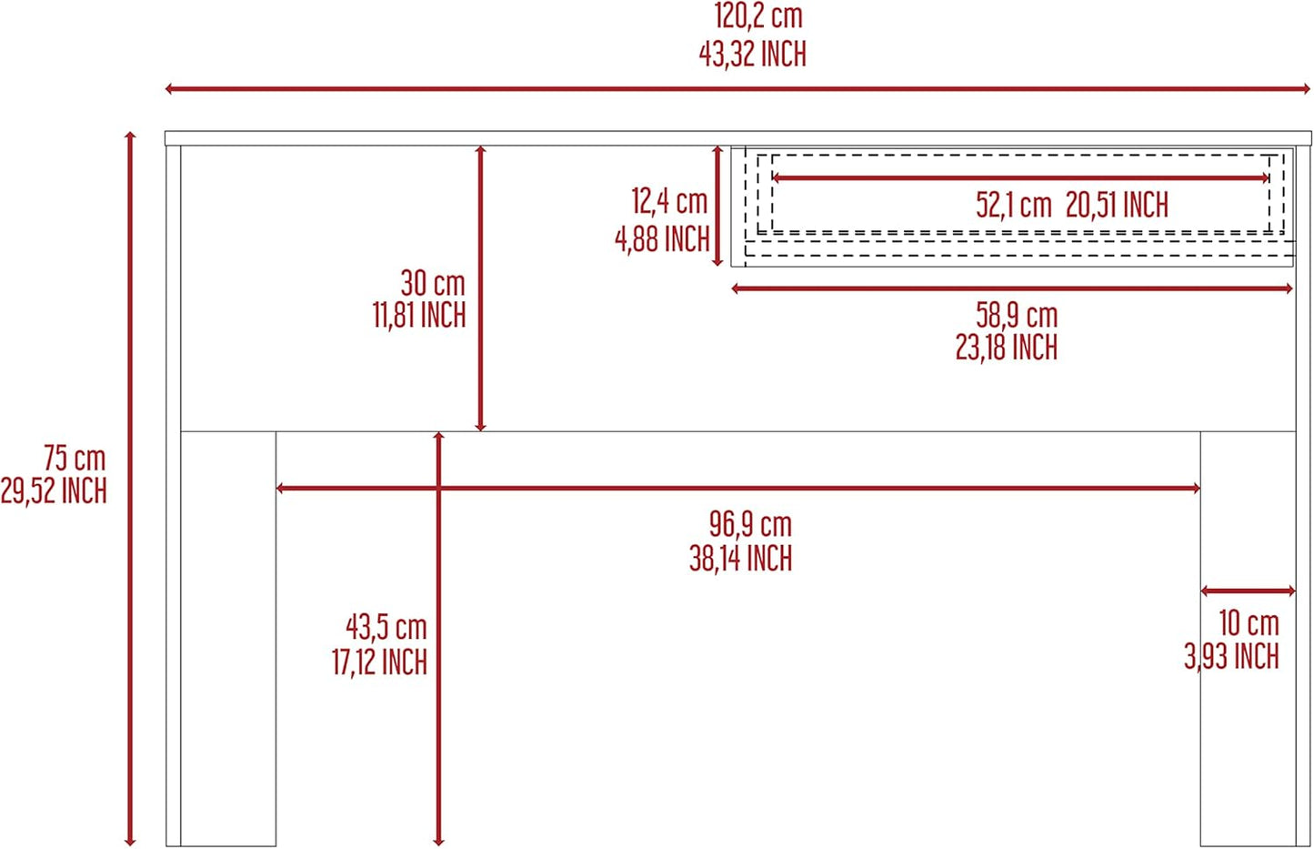 Wenge 1-Drawer Computer Desk