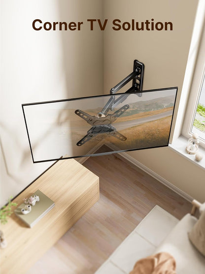 Full Motion TV Wall Mount Bracket for Most 13-43 Inch LED LCD Flat Screen Tvs & Monitors, Swivel Tilt Extension Rotation with Articulating Arms, TV Mount Max VESA 200X200Mm, up to 44Lbs