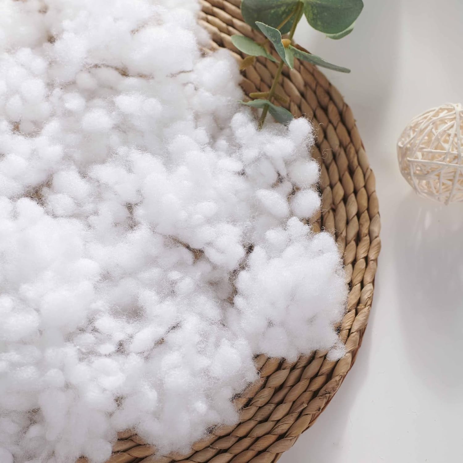 Pouf Filler PP Cotton Footstool Pouf Stuffing Pouf Insert Ottoman Filler Bean Bag Filler 20X20X12 Inches Round