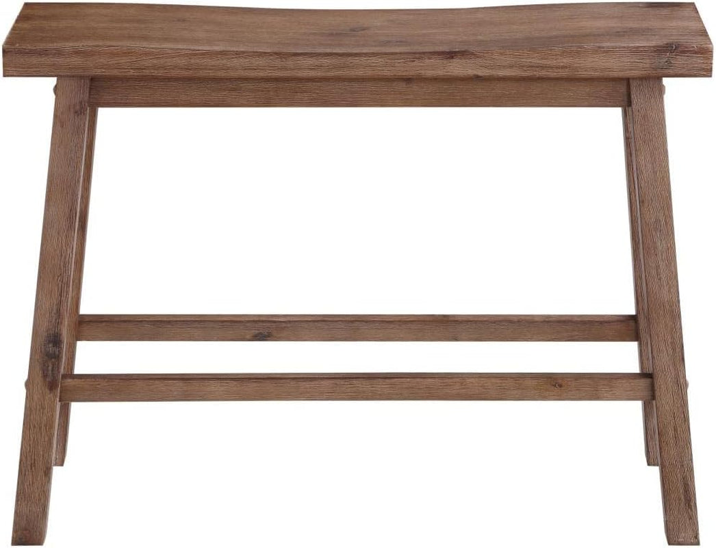 Sonoma Saddle Bench, 24-Inch, Barnwood Wire-Brush, Model:75025