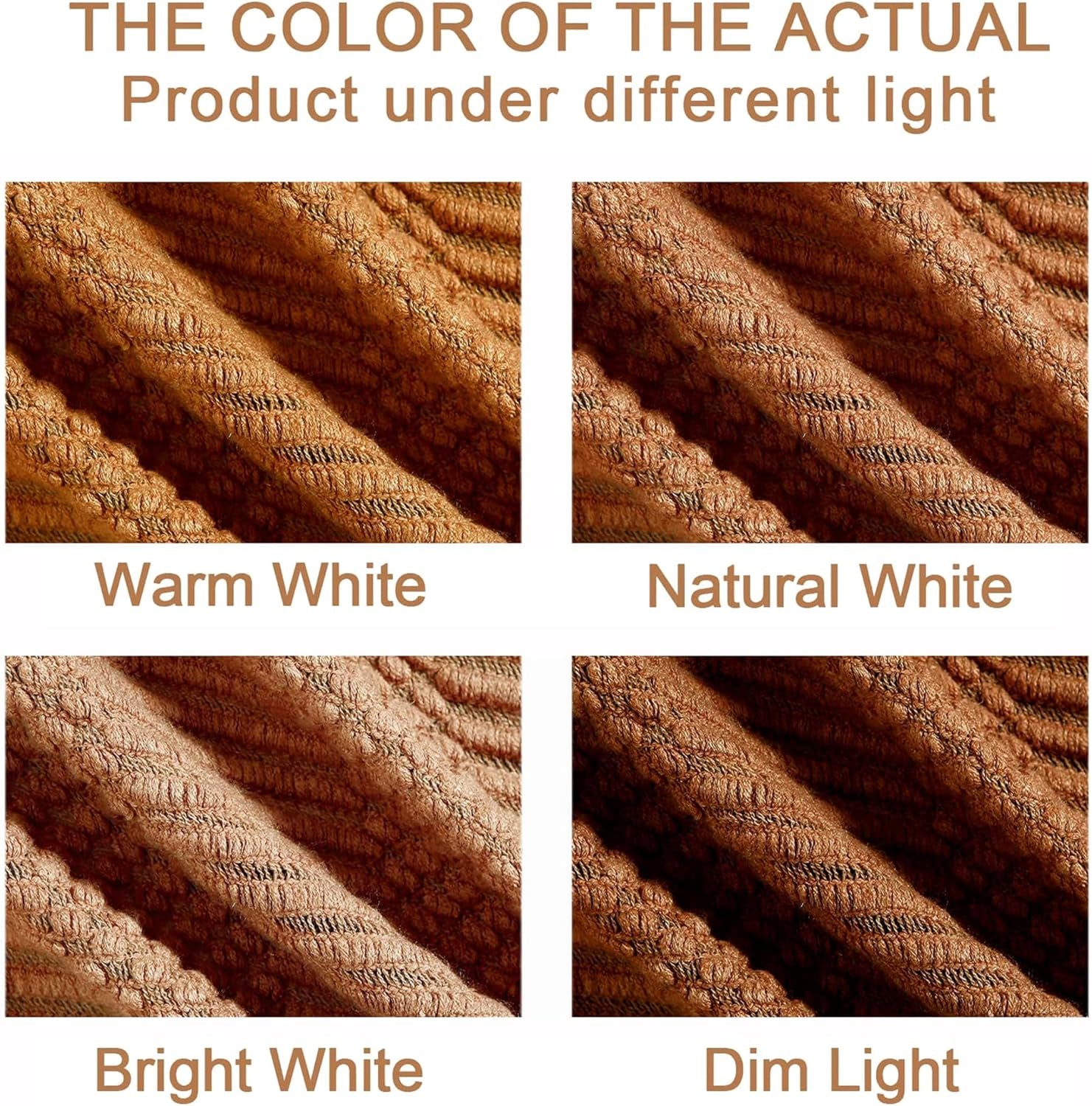 Knitted Throw Blanket for Couch and Bed, Soft & Cozy Knit Blanket with Tassel, Burnt Orange Lightweight Decorative Blankets & Throws, Farmhouse Warm Woven Blanket for All Seasons,50" W X 60" L