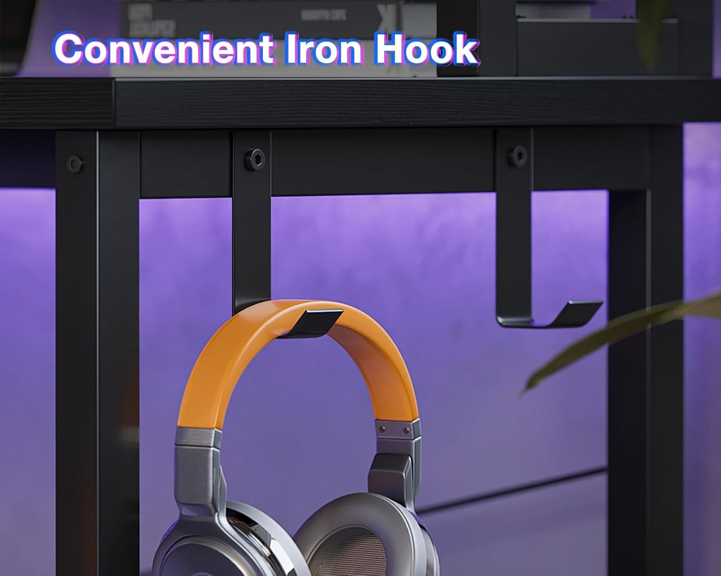 L Shaped Gaming Desk with Hutch, Computer Desk with Storage Shelves, 66" L Shaped Desk for Home Office, Corner Desk with Headphone Hook, Black