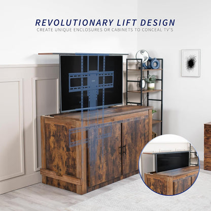 Motorized TV Stand for 32 to 65 Inch Screens, Vertical Lift Television Stand with Remote Control, Compact TV Mount Bracket, MOUNT-E-UP65A