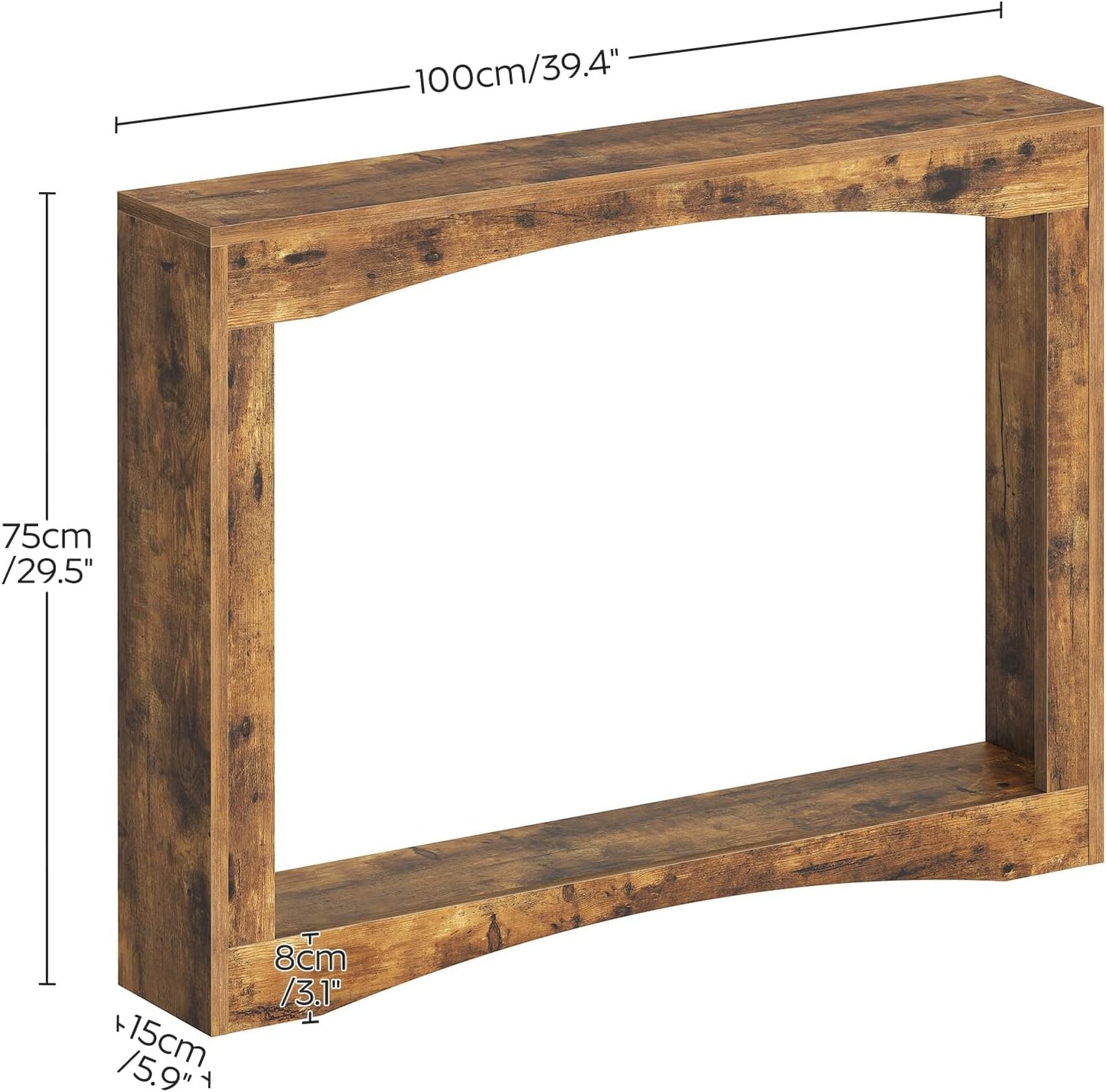 Narrow Console Table, 5.9'' Thin Entryway Table, behind Couch Table for Small Spaces, Small Farmhouse Hallway Table, for Living Room, Hallway, Foyer, Rustic Brown CT19RR