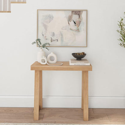 Solid Wood Console Table, 36 Inch, Sofa Table, Narrow Entryway Table for Hallway, behind the Couch, Living Room, Foyer, Easy Assembly, Blonde