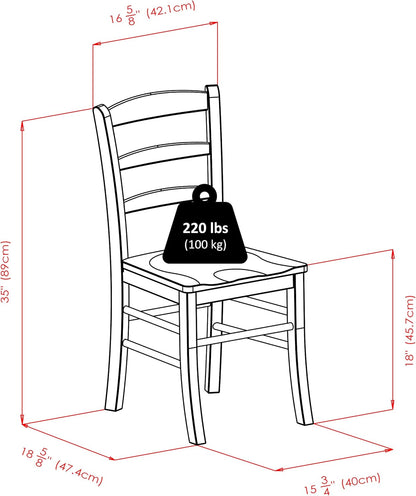 Groveland 3Pc Dining Set, Square Table with 2 Chairs