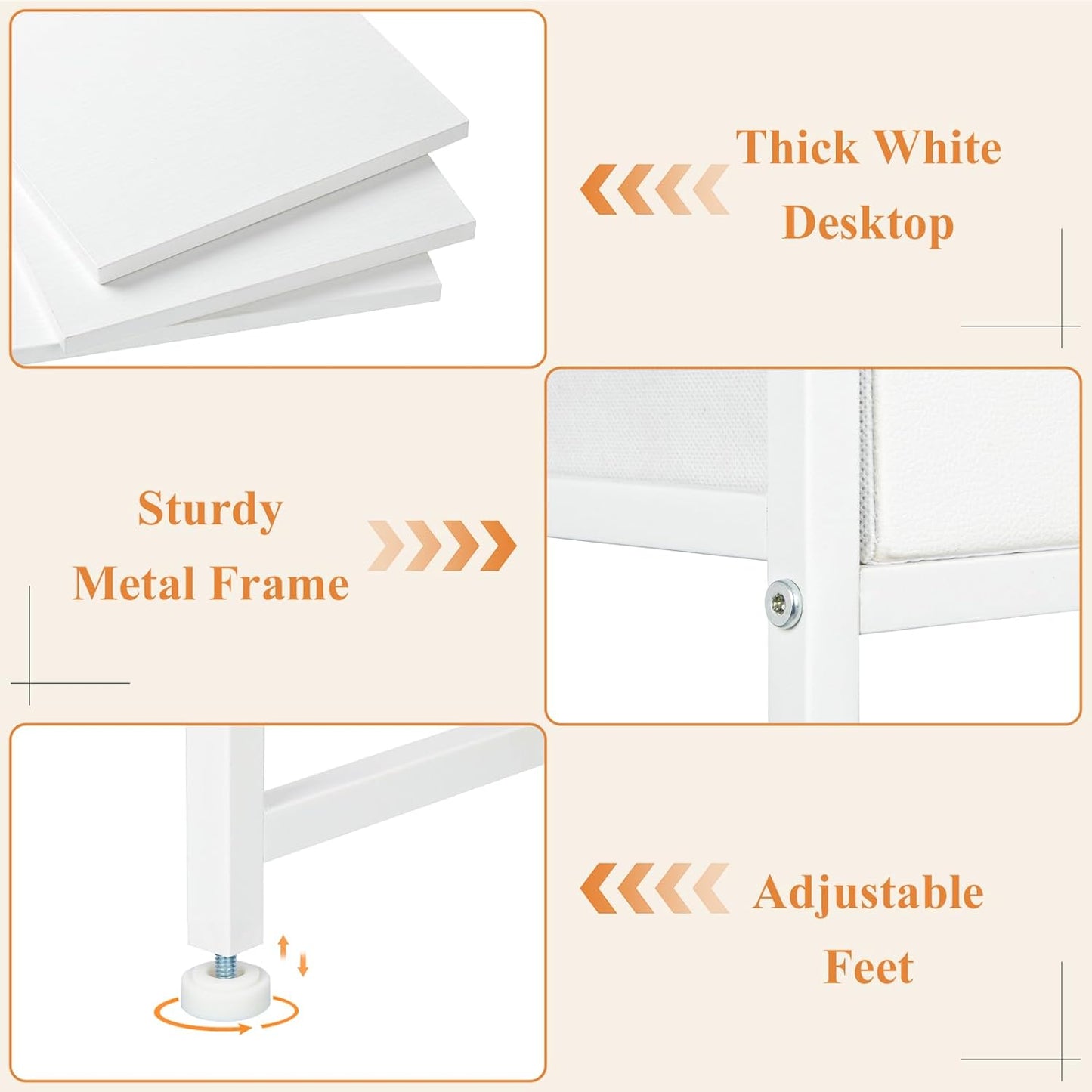 Small Vanity Desk with Mirror and Drawers, White Makeup Vanity Table with Storage, Compact Vanity for Bedroom, Modern Makeup Desk for Girls, Space-Saving Vanity Table