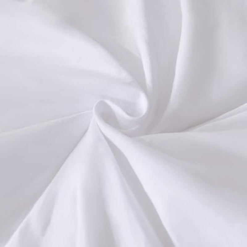 Comforter Full Size Set White, 3 Pieces Ruffle Farmhouse Shabby Chic Gift Full Comforter Set, Soft Lightweight Fluffy All Season Room Decor Bed Set for Girls Women Teens Daughter